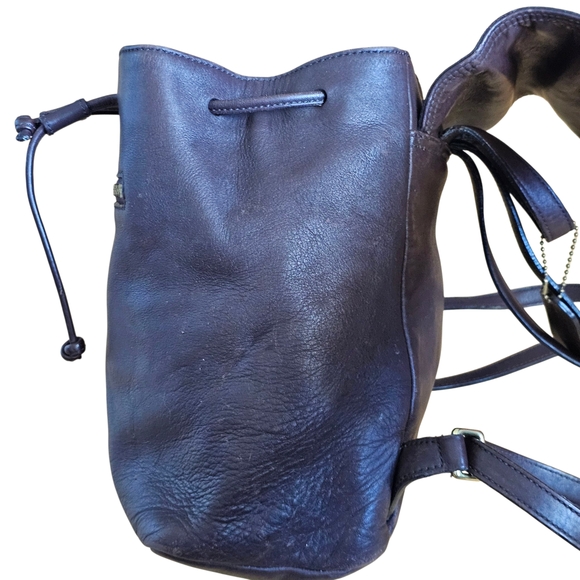 Coach Vintage Brown Leather Backpack Bag No. H23-9858 - Picture 12 of 13